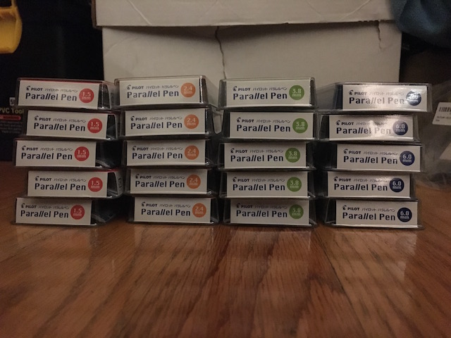 a bunch of parallel pens